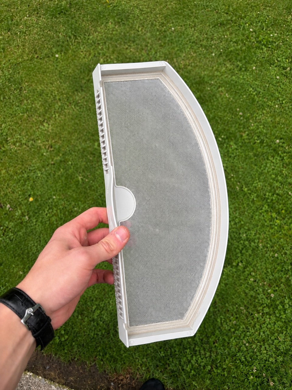 Dryer lint screen after lint has been removed